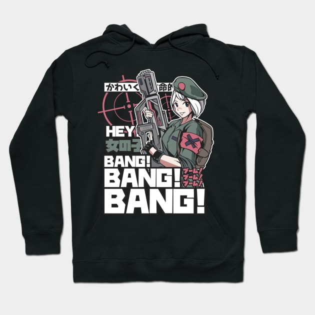 Anime Army Girl Hoodie by madeinchorley